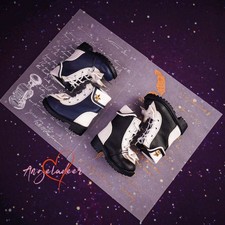 Navy Shoes Spliced Short Boots Stars Navy Blue / Black for 1/6 1/4 1/3 BJD Doll