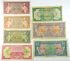 ND(1946) British Armed Forces Special Voucher 1st Series 7-Note Lot