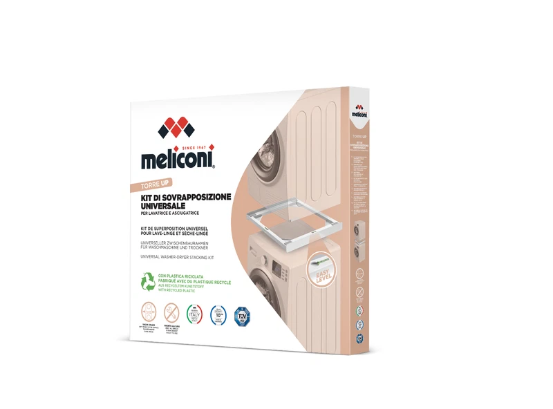 Kit Sovrapposizione LAVATRICE e ASCIUGATRICE Unione Colonna Bucato MELICONI, fotografia 4 di 11