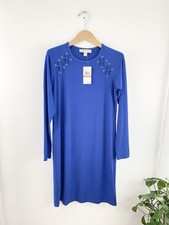 Michael Kors S Blue Long Sleeve Sheath Knee Length Dress Women’s Small New