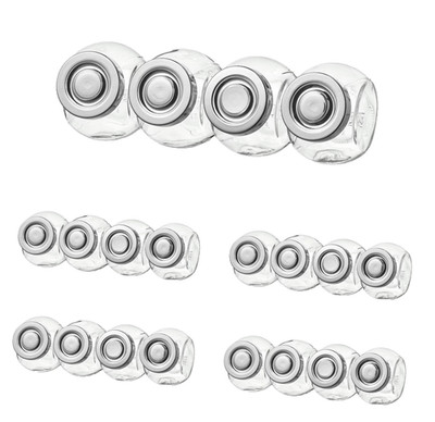 20er Set RAJTAN Ikea Gewürzglas, Glas/aluminiumfarben, 15 cl (5x 4er Pack)