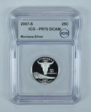 2007-S Washington State Quarter Montana Silver PR70 DCAM ICG