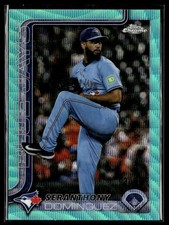 2025 Topps Chrome Update Aqua Wave Seranthony Dominguez /199 Blue Jays #USC100