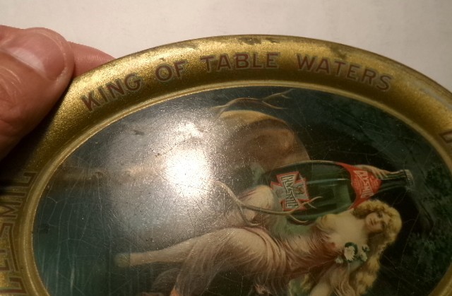 pre-pro CLYSMIC table waters NUDE GIRL & ELK oval tip tray WAUKESHA, WISCONSIN