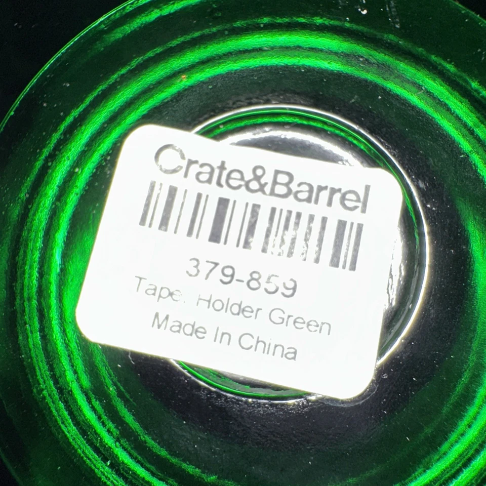 Набор из 3 конических держателей из зеленого стекла Crate And Barrel - Изображение 4 из 4