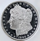 1886 P MORGAN DOLLAR**CAMEO DMPL**RICH CAMEO**BLK MIRRORS MS+++++ NR #64895