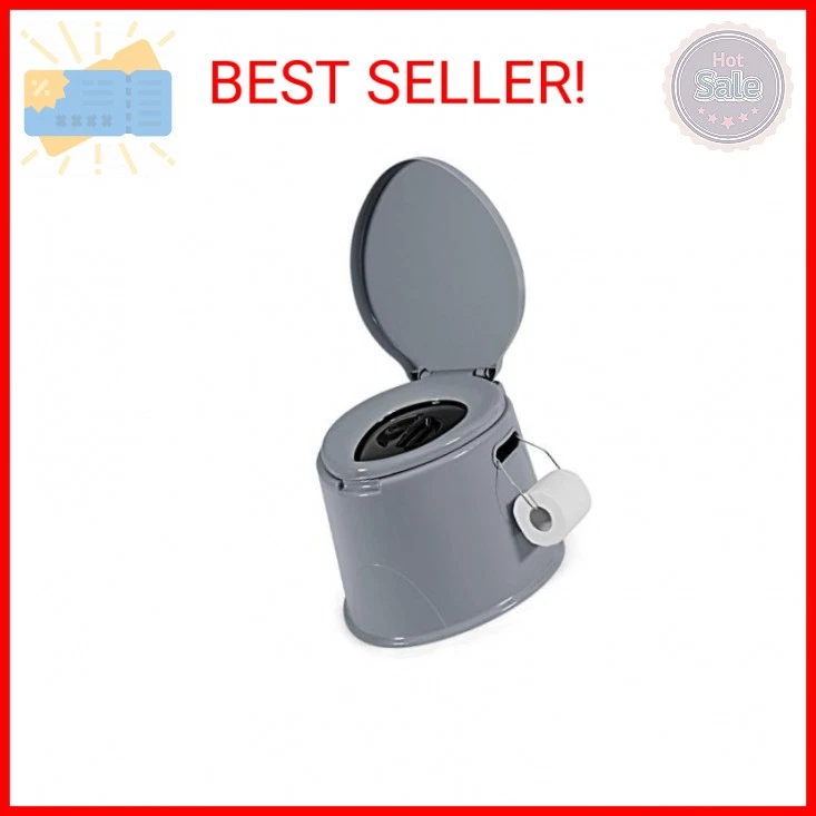 Vaso sanitário portátil de viagem Giantex com balde interno destacável e papel removível - Imagem 2 de 2