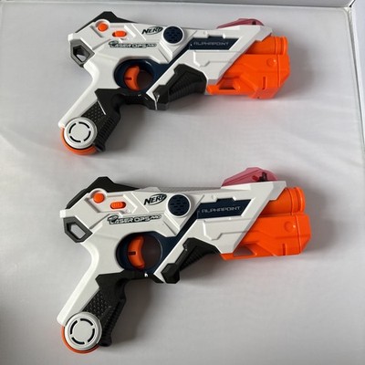 NERF Laser Ops Pro Alpha Point Laser Blaster Gun Hasbro getestet & funktionsfähig X 2 - UK