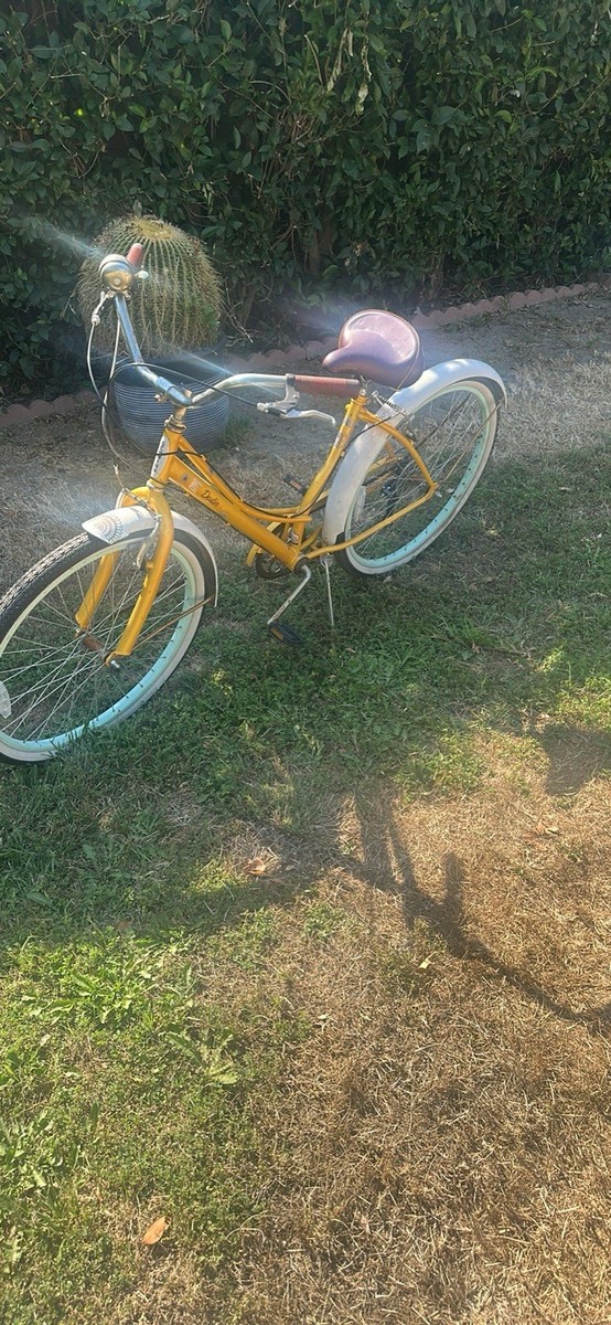 Yellow Cruiser Bicycle with Fenders | eBay