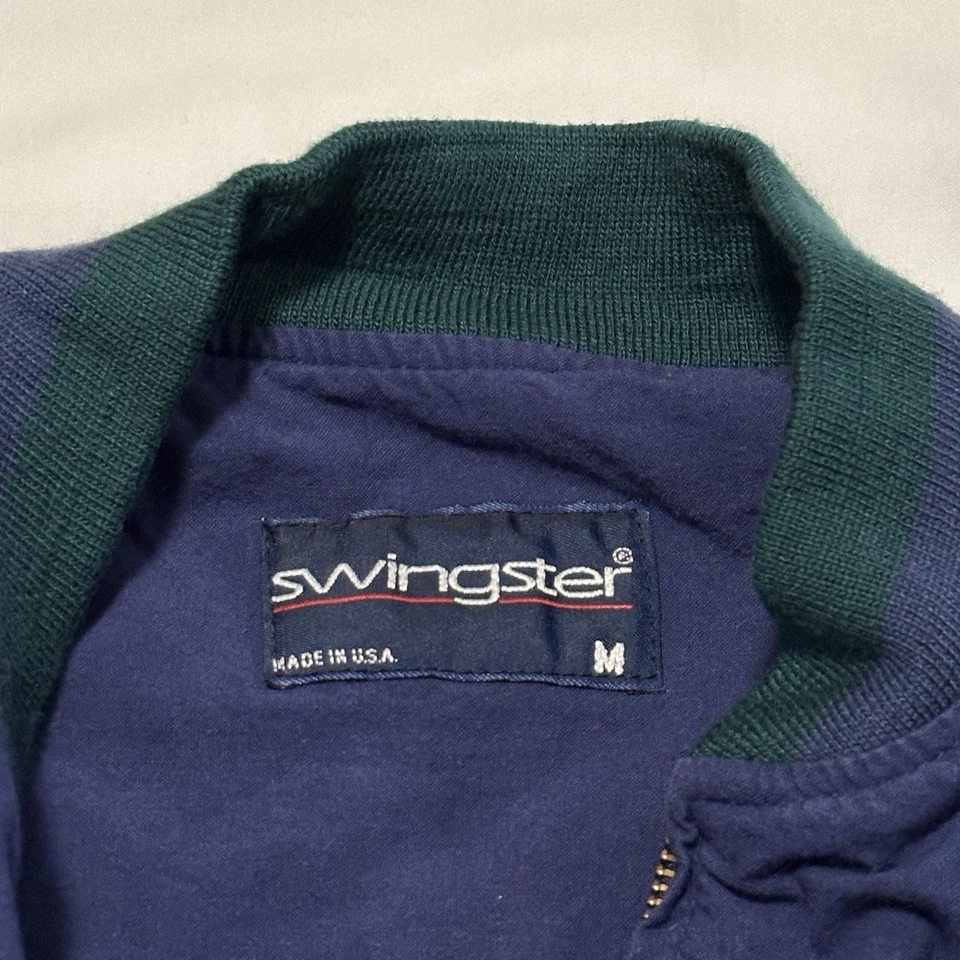 Vintage Swingster Varsity Jacket Canvas Air Vent Inc. Company Logo Men’s Medium - Image 4 of 4