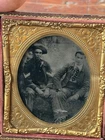 Sixth Plate Tintype Civil War Corporal Western Theater Cowhide Strap Smoking
