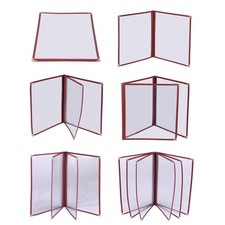 WeChef 30pcs Restaurant Menu Cover 8.5x14 Triple Fold 6 View Double Stitch Cafe