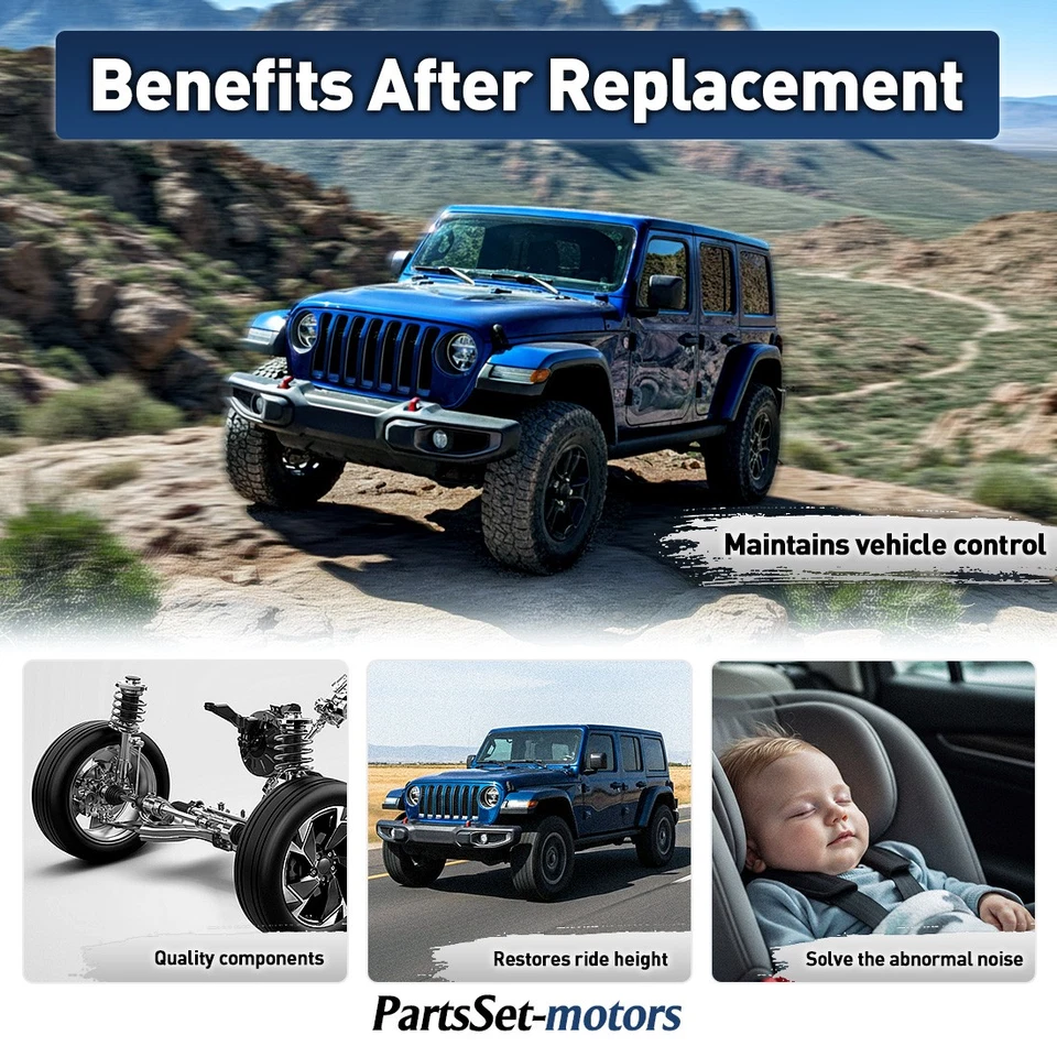 Puntales delanteros y amortiguadores traseros originales para Dodge Dakota 2005-2009 4x4 garantía de por vida Foto 2 de 4