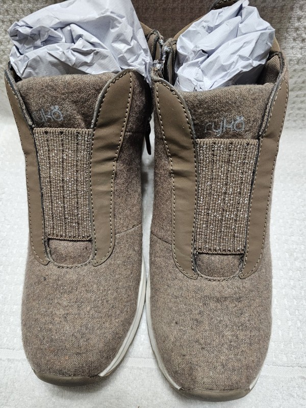 Women's Ryka, Size 9W, High Top Zippered Sneaker/ Bootie ,  Truffle