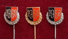 A6-143:  3x Ehrennadeln des  Deutschen Turnerbundes DTB 1958-1960