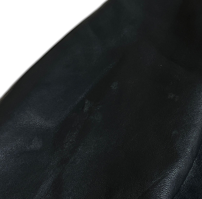 KATHARINE HAMNETT LONDON Black Sheep Skin Leather Riders Jacket