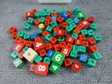 50 Dice Box Of Dice Assorted Numbers Wood Rubber Plastic Green Red Game Pieces