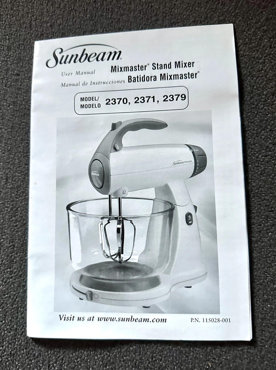 25+ sunbeam mixmaster manual for sale | Updated Oct 2026