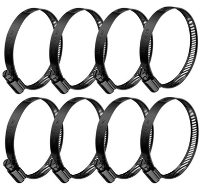 #ad #ad 8pcs Black Hose Clamp3 Inch 65 89mm 304 Hose Clamps Stainless Steel Adjusta... $16.20