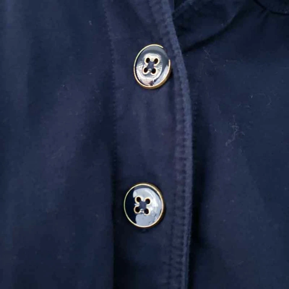 Jaqueta Gap Kids azul marinho leve com capuz, meninas tamanho médio, mistura de algodão - Imagem 3 de 4