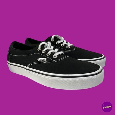 Vans Damen Era Plateau Sneaker, Canvas, schwarz/weiß, UK 4,5 | EU 37 | US 7