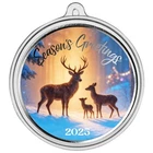 Christmas Holiday 1 oz .999 Silver Round - Season's Greetings Color Silver Round