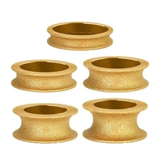 3/75mm Round Dry Vacuum Brazed-Diamond Grinding Wheel Demi-bullnose Edge New