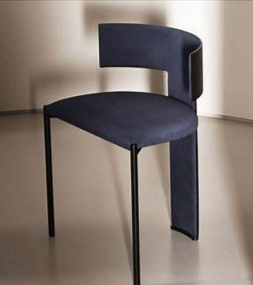 Baxter Zefir Leather Accent Dining Chairs - Set of 18 - Modern Italian Design