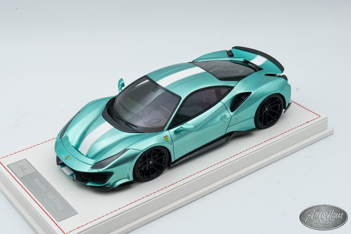 ミニカー Ferrari 488 Pista by Novitec 1/18 Ivy Novitec Ferrari 488 Pista (Pearl White) Resin Car