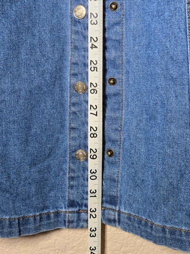 Sincerely Jules Denim Jean Button Down Dress LARGE Women's Junior's Collar - Picture 4 of 5