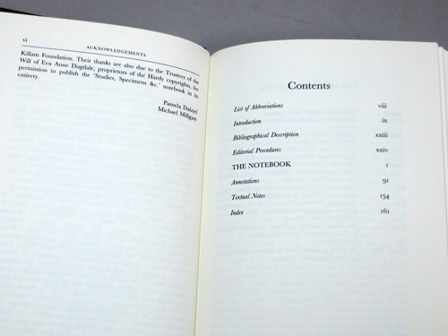 THOMAS HARDYS Studies Specimens &c Notebook - Dalziel & Millgate (1st Ed 1994) - Picture 4 of 9