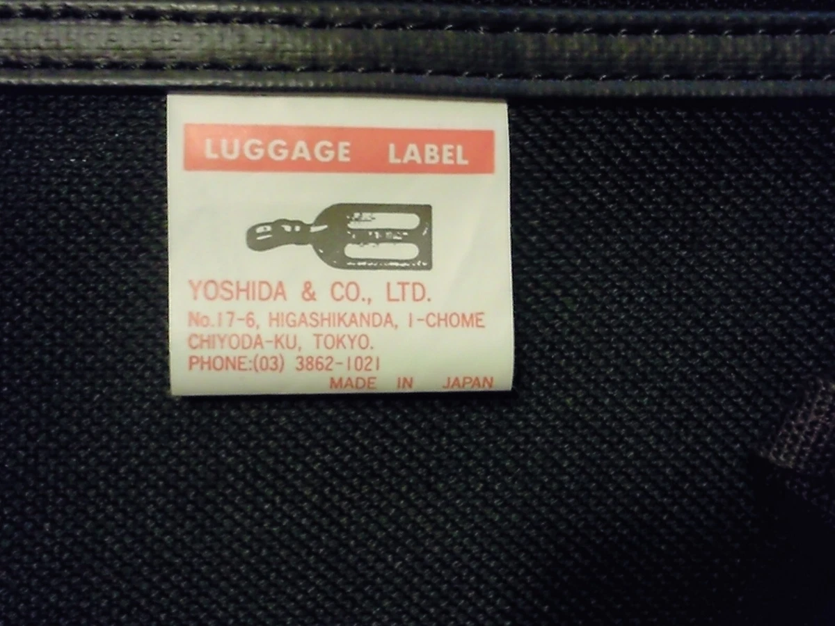 LUGGAGE LABEL Yoshida Porter Tote Bag Black Made in Japan Unisex