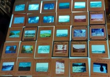 120 Color Slides Dated 1960s In A Metal Slide Case 35mm Assorted Unique Slides