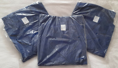 Drei königsblaue Laborkittel, Größe 96 cm (klein), ideal für schmutzige Arbeiten oder Heimwerker