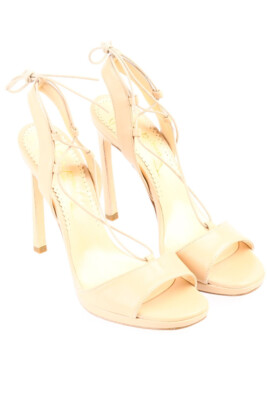 Jan Pierre high heel sandals Leather  Lacing 40 nude peach NEW