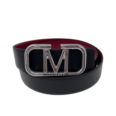 Marc Ellis Women's Reversible Belt 102 Black/Brush Leather