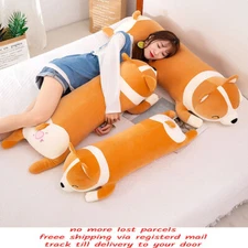 24-47 Inch Corgi Dog Plush Pillow Big Stuffed Cushion Soft Toy for Adults Kids