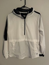Under Armour 1315118 White Storm Woven Anorak Top Pullover Jacket - Men's Small