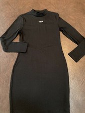 Women's size M Petite SHEIN  Dress Black Sheath Pencil Long Sleeve Stretch "HER"