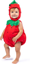 Dress-Up-America Baby Strawberry Costume - Halloween Strawberry Romper for Girl