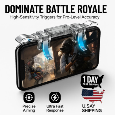 Mobile Gaming Triggers 6-Finger Controller for PUBG COD iOS Android Fast Aim
