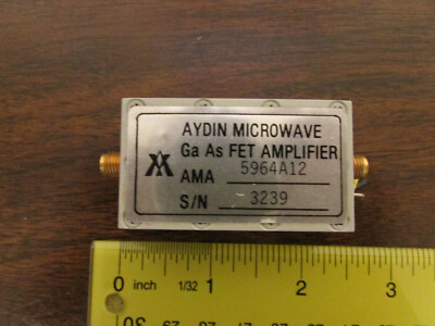Aydin 5964A12 GaAs FET Amplifier 28V SMA In/Out RF Microwave