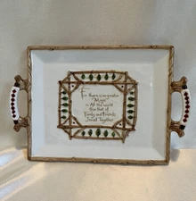 Amscan Inc Serving Platter/Tray “Family & Friends Joined Together” 11”L 7.5”W