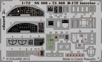 MW22 Eduard 73460 B-17F Interior S.A. 1/72 Pe Set For