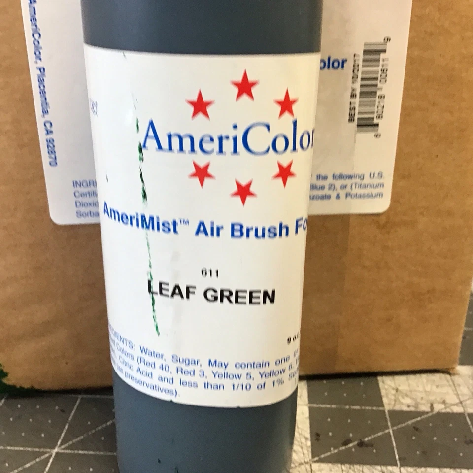 Americolors Cepillo de Aire Colorante Alimentario 611 Hoja Verde (Lote de 11) (LMP23F) Foto 2 de 3
