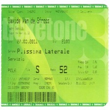DAVIDE VAN DE SFROOS Concert Ticket Stub MILANO ITALY 3/27/11 TEATRO SMERALDO
