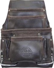 Graintex 10 Pocket Oil Tanned Leather Tool Pouch With Hammer Holders