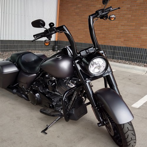 12" 14" 16" Rise 2'' Ape Hanger HandleBar For Harley Touring Fatboy Dyna Softail - Picture 2 of 51