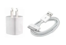 1-Set Home Wall AC Charger +30 pin Data Charging Cable for iPhone 3G 4 ipod Nano