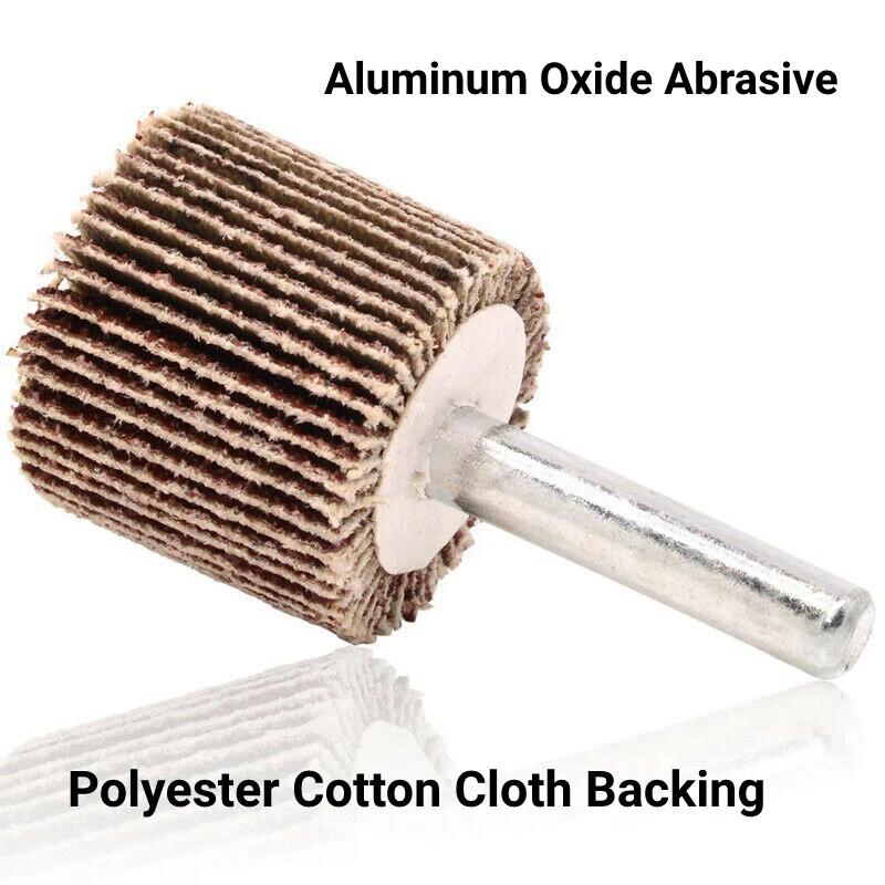 Lijadora de rueda de aleta 1x1x1/4" para lijado montado en taladro 40 60 80 120 grano Foto 2 de 4